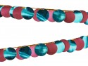 Guirlande métallique Cercles, mélange de couleurs, 2,2 m