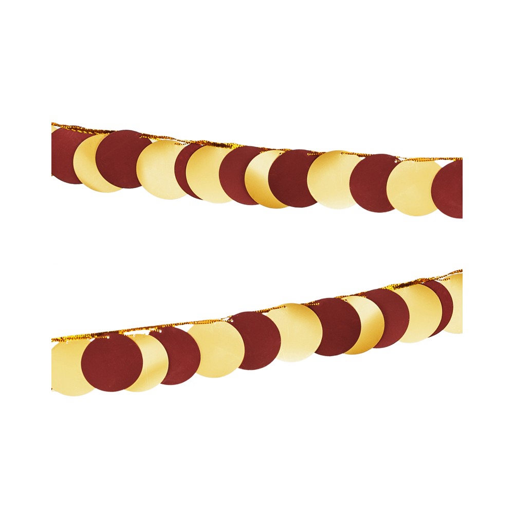 Guirlande métallique Cercles, mélange de couleurs, 2,2 m