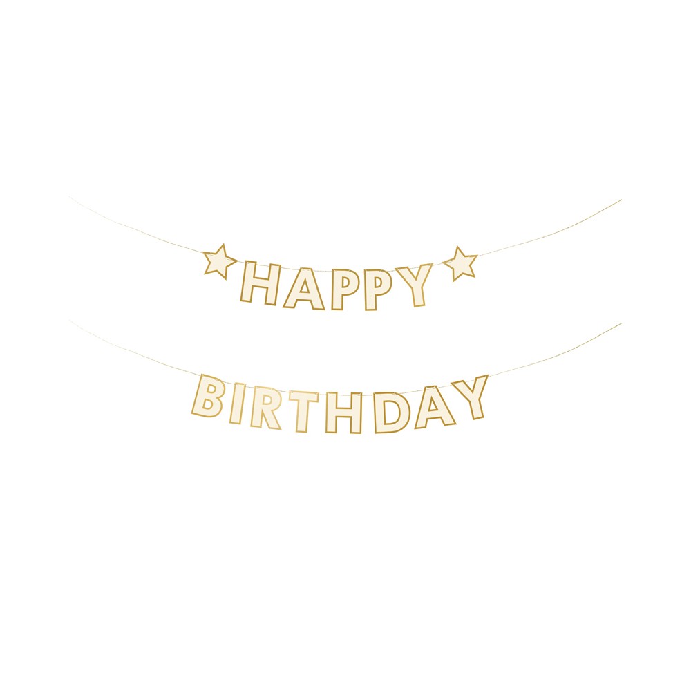 Bannière joyeux anniversaire mix, 220x14,5 cm