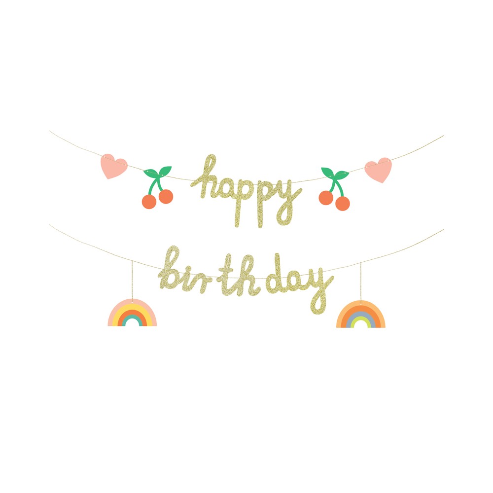 Bannière joyeux anniversaire, mix, 100x18 cm