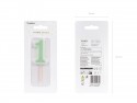 Bougie d'anniversaire Numéro 1, vert, 6 cm