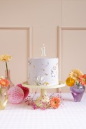Bougie d'anniversaire Numéro 1, gris chaud, 6 cm
