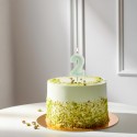 Bougie d'anniversaire Numéro 2, vert, 6 cm