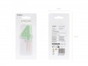 Bougie d'anniversaire Numéro 4, vert, 6 cm