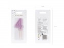 Bougie d'anniversaire Numéro 4, violet, 6 cm