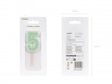 Bougie d'anniversaire Numéro 5, vert, 6 cm