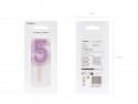 Bougie d'anniversaire Numéro 5, violet, 6 cm