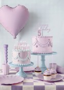 Bougie d'anniversaire Numéro 5, violet, 6 cm