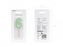 Bougie d'anniversaire Numéro 6, vert, 6 cm