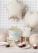 Bougie d'anniversaire Numéro 9, gris chaud, 6 cm