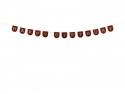 Bannière en feutre, Happy Birthday, marron, 3 m