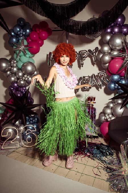 Jupe en raffia, taille...