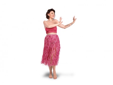 Jupe en raffia, taille...