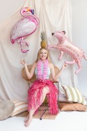 Jupe en raffia, taille adulte, rose