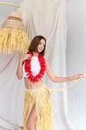 Jupe en raffia, taille adulte, couleur paille