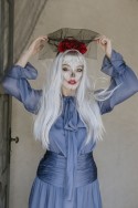 Serre-tête avec voile et roses, mix