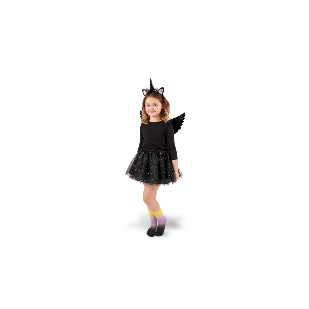 Costume de licorne, noir, taille 116-128 cm