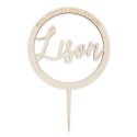 Cake topper en bois personnalisable "mon premier anniversaire"