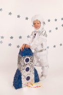 Costume d'astronaute, blanc, taille 116-128 cm