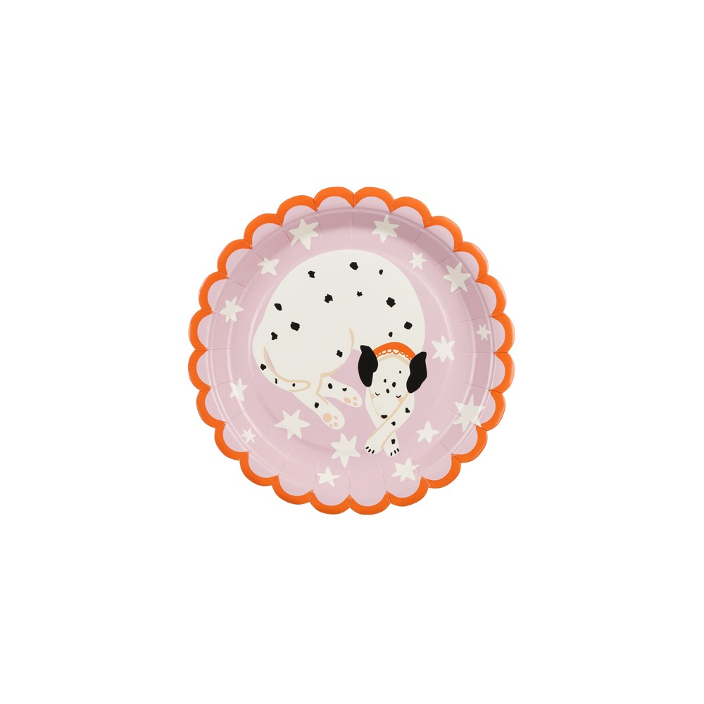 Assiettes en papier Dalmatien, 18x18 cm, mixtes