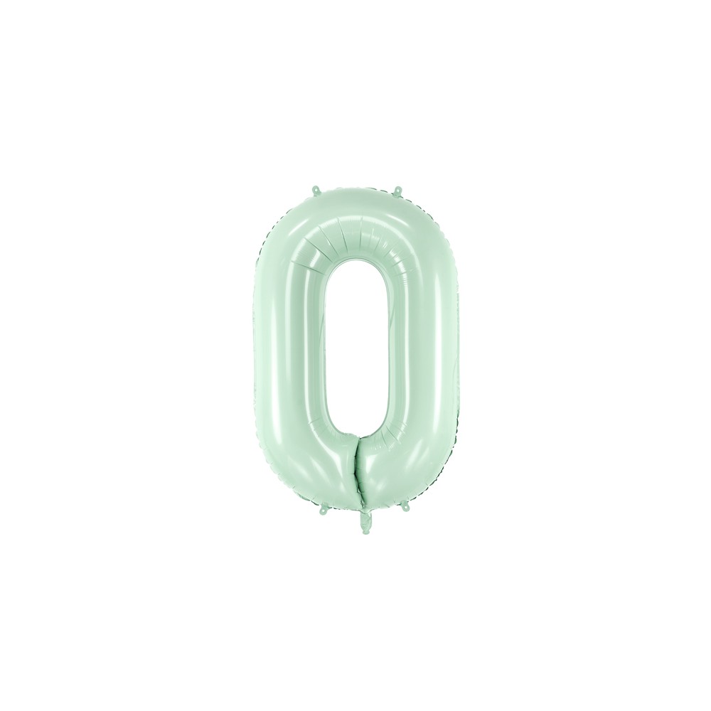 Ballon en aluminium Chiffre ''0'', 72cm, vert
