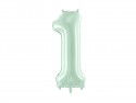 Ballon en aluminium Chiffre ''1'', 72cm, vert