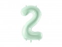 Ballon en aluminium Chiffre ''2'', 72cm, vert