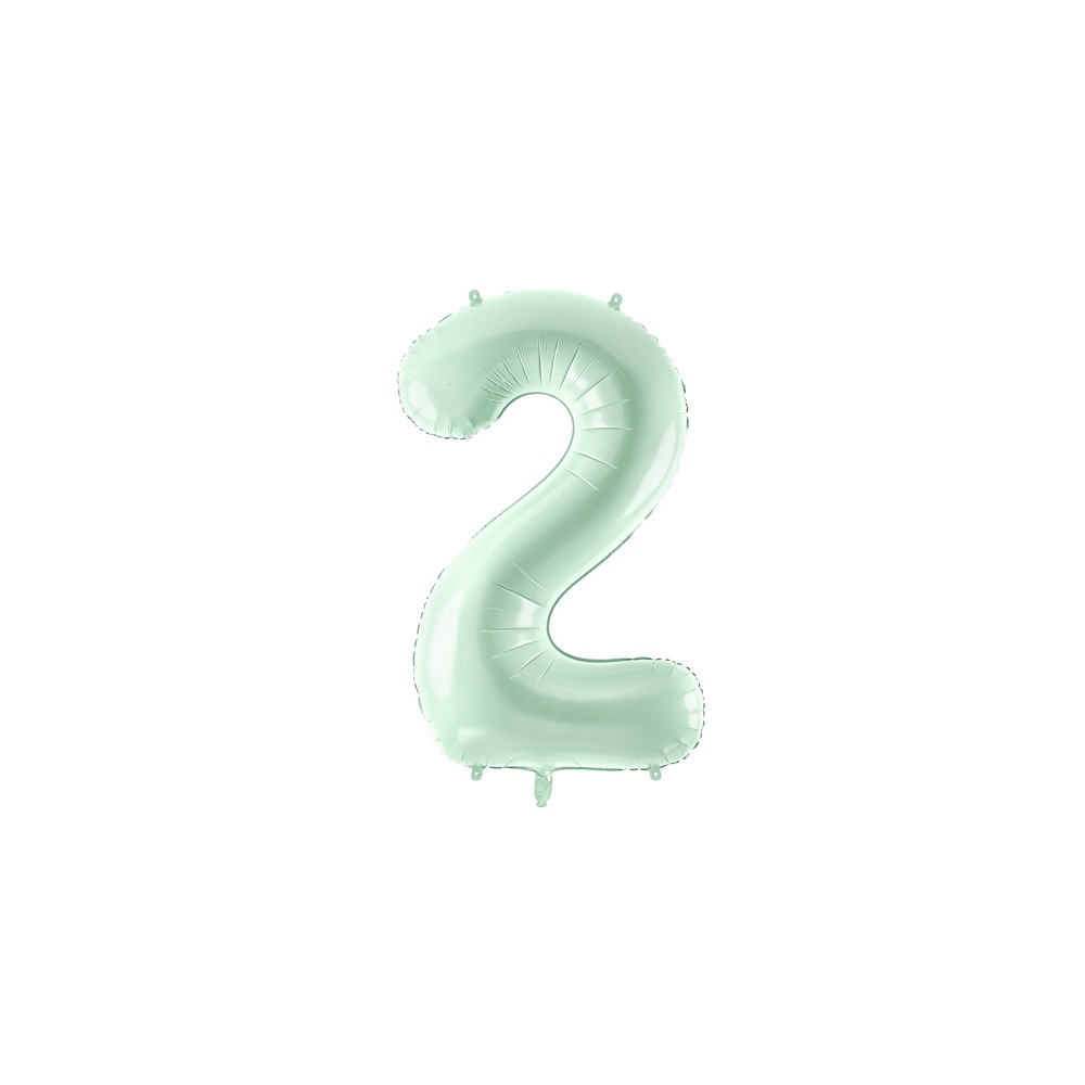 Ballon en aluminium Chiffre ''2'', 72cm, vert