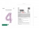Ballon en aluminium Chiffre ''4'', 72cm, violet