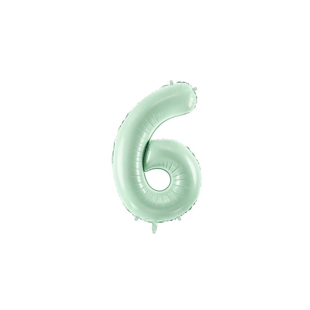 Ballon en aluminium Chiffre ''6'', 72cm, vert