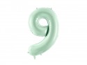 Ballon en aluminium Chiffre ''9'', 72cm, vert