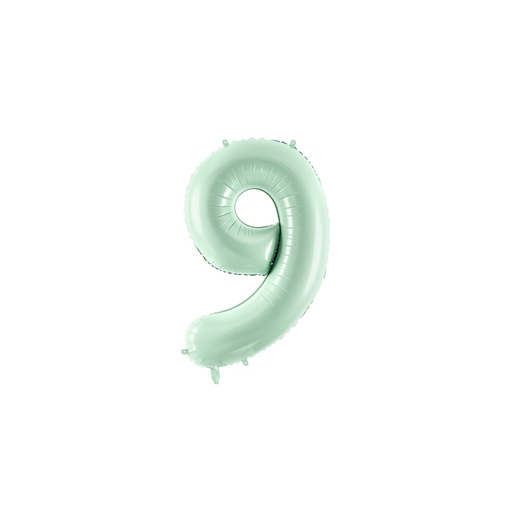 Ballon en aluminium Chiffre ''9'', 72cm, vert