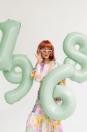 Ballon en aluminium Chiffre ''9'', 72cm, vert