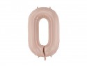 Ballon en aluminium Chiffre ''0'', 72cm, beige foncé