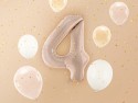 Ballon en aluminium Chiffre ''4'', 72cm, beige foncé