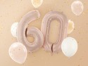 Ballon en aluminium Chiffre ''6'', 72cm, beige foncé