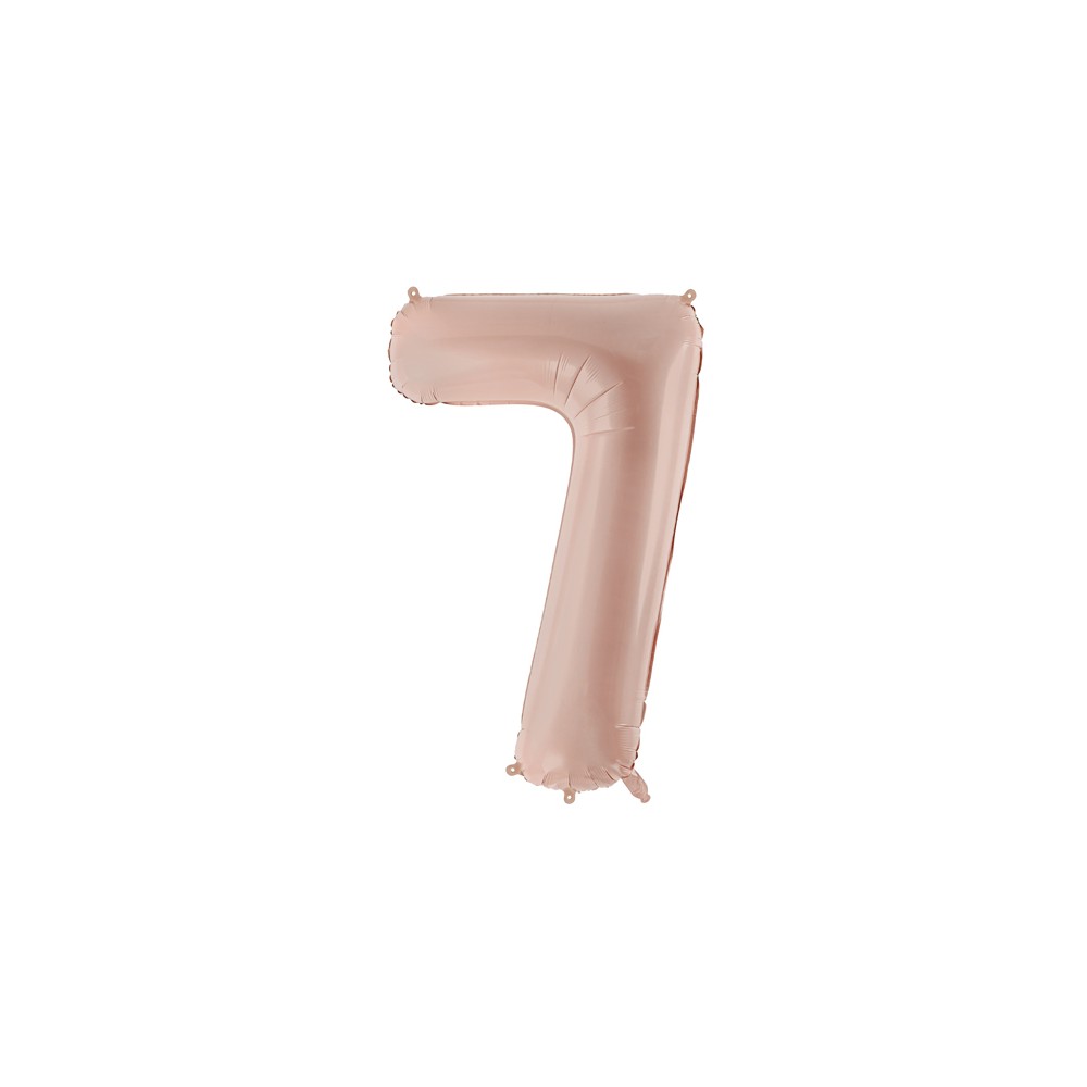 Ballon en aluminium Chiffre ''7'', 72cm, beige foncé