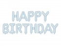 Ballon Mylar Happy Birthday, 340x35cm, bleu