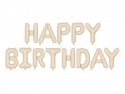 Ballon Mylar Happy Birthday, 340x35cm, beige