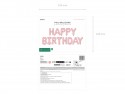 Ballon Mylar Happy Birthday, 340x35cm, rose
