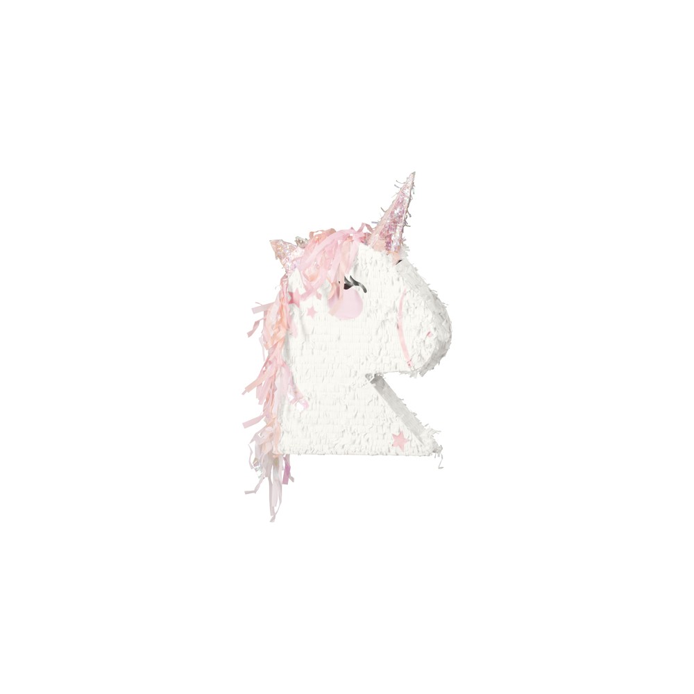 Pinata pliable - Tête de licorne, 41x48x10 cm