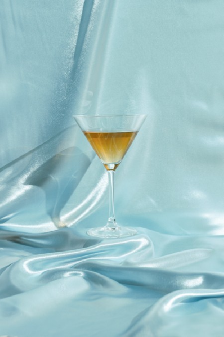 Satin lisse, bleu ciel,...