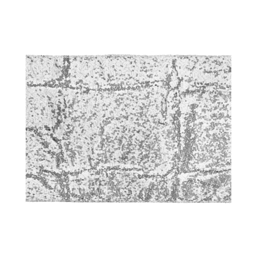 Chemin de table à paillettes, argenté, 0,3 x 5 m