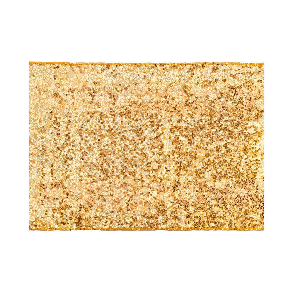 Chemin de table à paillettes, doré, 0,3 x 5 m