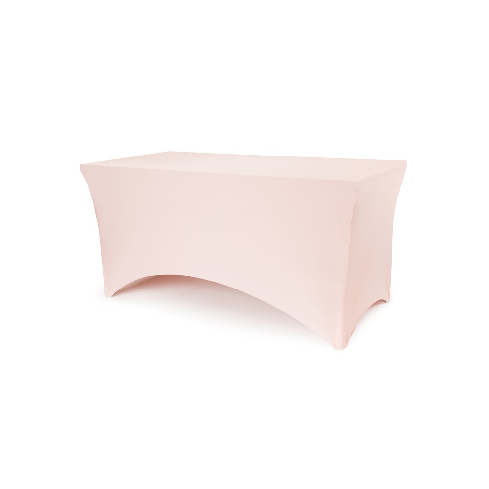 Housse de table de banquet, 183x76x74 cm, rose pâle