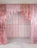 Rideau de ballons en aluminium double face, rose clair, 55 x 110 cm