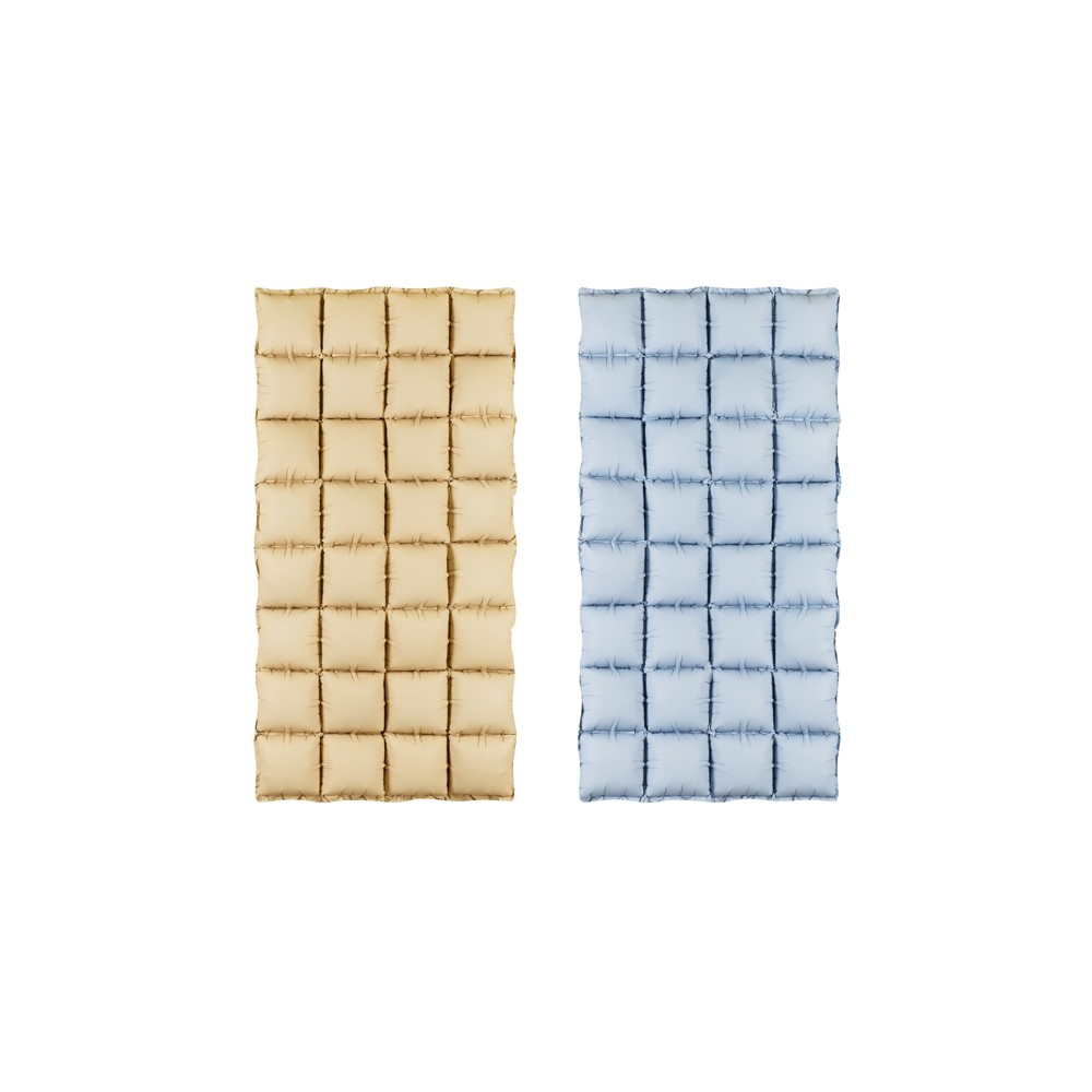 Rideau de ballons en aluminium double face, beige-bleu, 55 x 110 cm