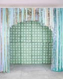 Rideau de ballons en aluminium double face, sauge, 55 x 110 cm