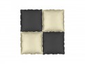 Rideau de ballons en aluminium double face Carré, noir-beige, 35 x 35 cm