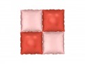 Rideau de ballons en aluminium double face Carré, rose-rouge, 35 x 35 cm